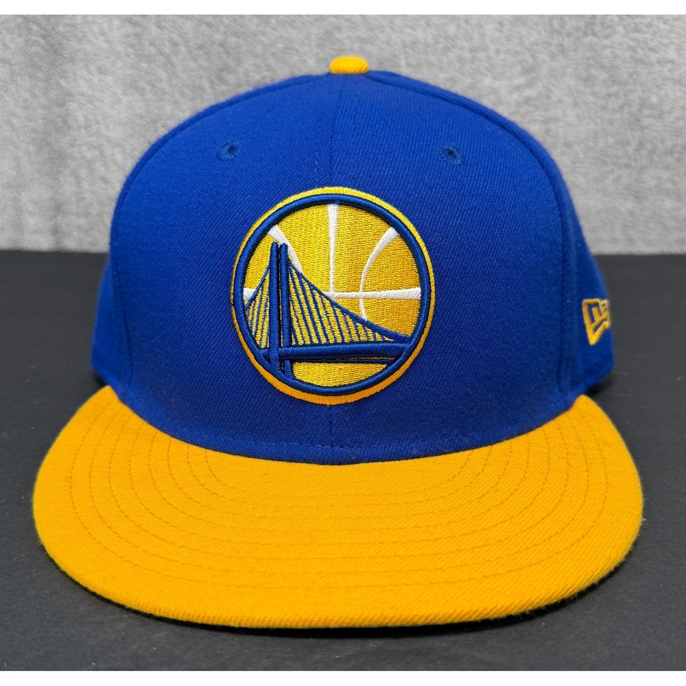 New Era 9FIFTY Snapback Hat Adult OSFM Blue Yellow Golden State Warriors NBA Cap